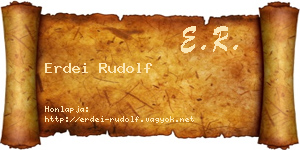 Erdei Rudolf névjegykártya