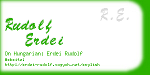 rudolf erdei business card